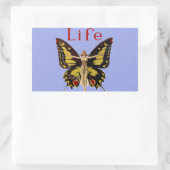 Sticker Rectangulaire Flapper Butterfly Flying Woman Illustration (Sac)