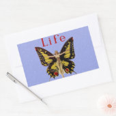 Sticker Rectangulaire Flapper Butterfly Flying Woman Illustration (Enveloppe)