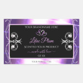 Sticker Rectangulaire Flashy Lumière violet noir Produit Diamants Étique (Devant)