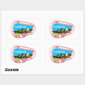 Sticker Rectangulaire Flatirons Escalade Carabiner (Feuille)