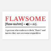 Sticker Rectangulaire Flawsome - Définition de dictionnaire personnalisa (Devant)