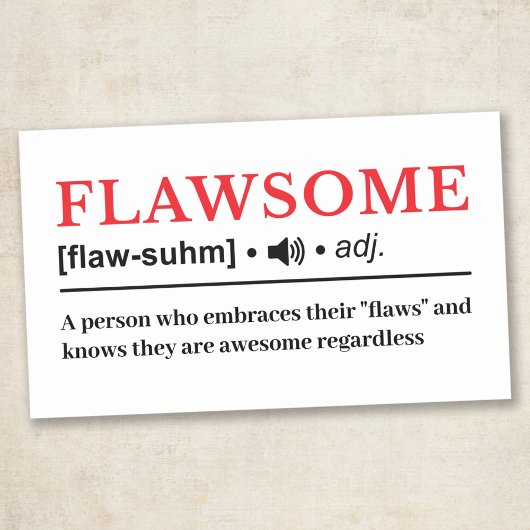 Sticker Rectangulaire Flawsome - Définition de dictionnaire personnalisa