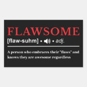 Sticker Rectangulaire Flawsome - Définition de dictionnaire personnalisa (Devant)