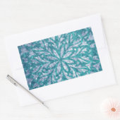 Sticker Rectangulaire Fléau de neige bleu turquoise (Enveloppe)