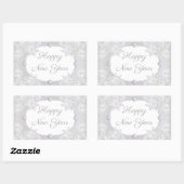 Sticker Rectangulaire Flèche blanche (Feuille)