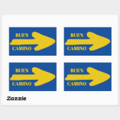 Sticker Rectangulaire Flèche camino Buen (Feuille)