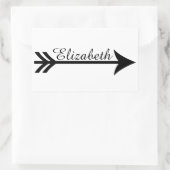 Sticker Rectangulaire Flèche personnalisée (Sac)