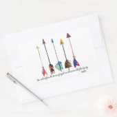 Sticker Rectangulaire Flèche Psaume 91 (Enveloppe)