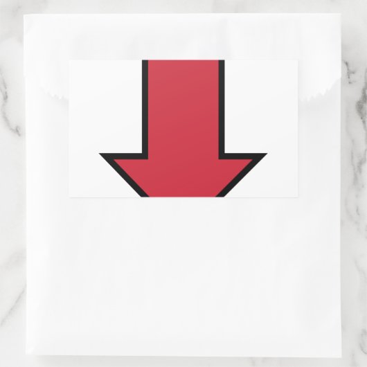 Sticker Rectangulaire Flèche rouge (Sac)