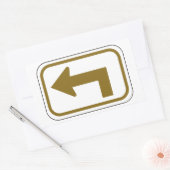 Sticker Rectangulaire Flèche vers la gauche Symbole de route directionne (Enveloppe)