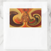 Sticker Rectangulaire Flèches Abstraites avec Teardrop Center Art Print (Sac)