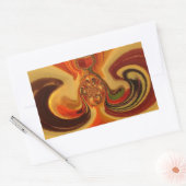 Sticker Rectangulaire Flèches Abstraites avec Teardrop Center Art Print (Enveloppe)
