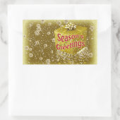 Sticker Rectangulaire Flèches de neige et cadeaux (Sac)