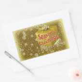 Sticker Rectangulaire Flèches de neige et cadeaux (Enveloppe)