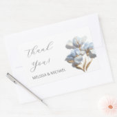Sticker Rectangulaire Fleur 3D stylisée Lily Merci (Enveloppe)