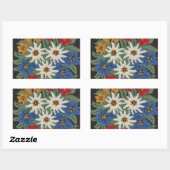 Sticker Rectangulaire Fleur alpine suisse Edelweiss (Feuille)
