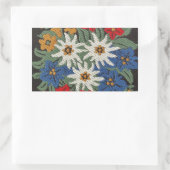 Sticker Rectangulaire Fleur alpine suisse Edelweiss (Sac)
