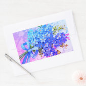 Sticker Rectangulaire Fleur arc-en-ciel de l'oubli-moi-non (Enveloppe)