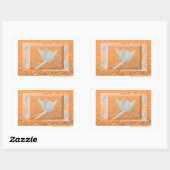 Sticker Rectangulaire Fleur avec inspiration. (Feuille)