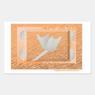 Sticker Rectangulaire Fleur avec inspiration.