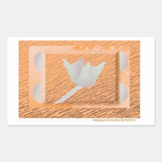 Sticker Rectangulaire Fleur avec inspiration. (Devant)