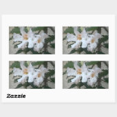 Sticker Rectangulaire Fleur blanche obstruée en verre (Feuille)