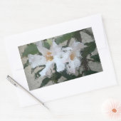 Sticker Rectangulaire Fleur blanche obstruée en verre (Enveloppe)