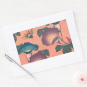 Sticker Rectangulaire Fleur d'abeille rose classique Hokusai Art (Enveloppe)