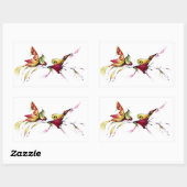 Sticker Rectangulaire Fleur d'amour (Feuille)