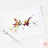 Sticker Rectangulaire Fleur d'amour (Enveloppe)