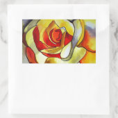 Sticker Rectangulaire Fleur d'aquarelle d'origine Frénésie Jaune (Sac)