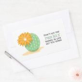 Sticker Rectangulaire Fleur de cactus - Citation de choses épineuses (Enveloppe)
