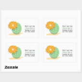 Sticker Rectangulaire Fleur de cactus - Citation de choses épineuses (Feuille)
