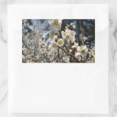 Sticker Rectangulaire Fleur de cerisier blanc / Sakura / ク(桜) (Sac)