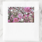 Sticker Rectangulaire Fleur de cerisier rose / Sakura / ク(桜) (Sac)