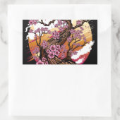 Sticker Rectangulaire Fleur de cerisier sauvage (Sac)