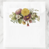 Sticker Rectangulaire Fleur de chrysanthème mère florale (Sac)