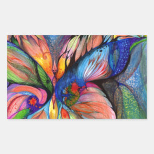 Sticker Rectangulaire Fleur de dreamland