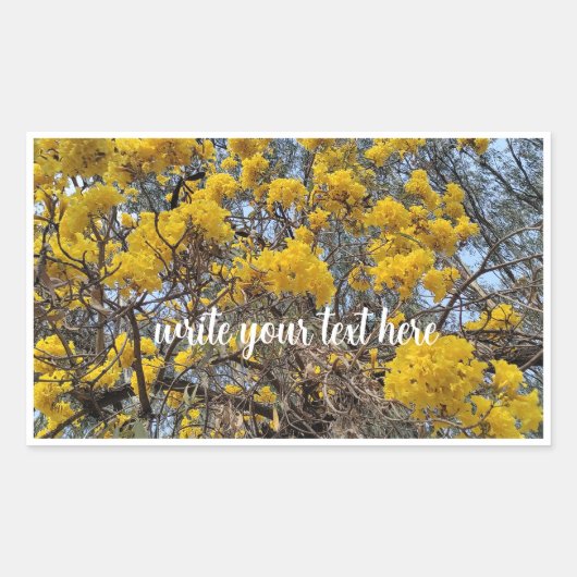 Sticker Rectangulaire Fleur de la nature (Devant)