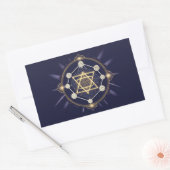 Sticker Rectangulaire Fleur de l'Infini — Géométrie Sacrée Céleste (Enveloppe)