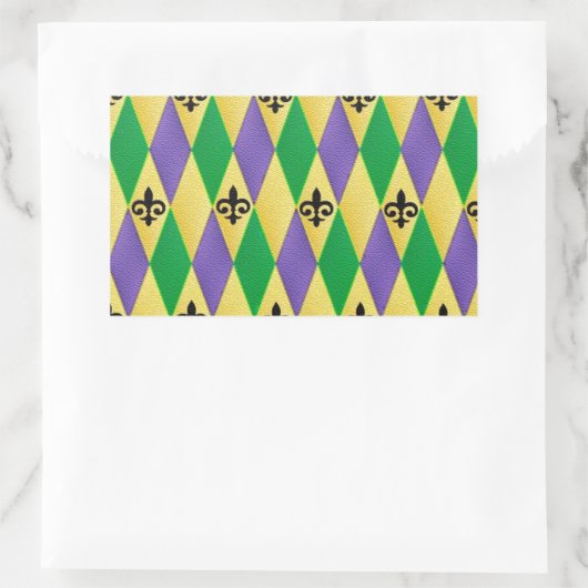Sticker Rectangulaire Fleur de lis (Sac)