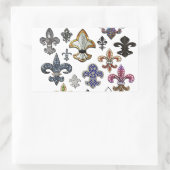 Sticker Rectangulaire Fleur De Lis Flou Nouvelle Orléans Bijou Épersion (Sac)