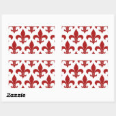 Sticker Rectangulaire Fleur de lis Motif Classic (Feuille)
