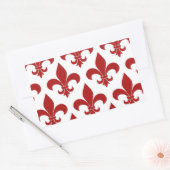 Sticker Rectangulaire Fleur de lis Motif Classic (Enveloppe)