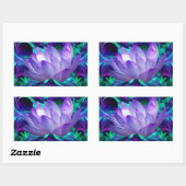Sticker Rectangulaire Fleur de lotus pourpre et sa signification (Feuille)