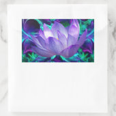 Sticker Rectangulaire Fleur de lotus pourpre et sa signification (Sac)
