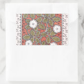 Sticker Rectangulaire Fleur d'illustration Rose sauvage Vintage (Sac)