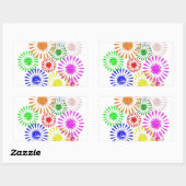Sticker Rectangulaire Fleur en panne (Feuille)