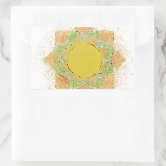 Sticker Rectangulaire Fleur Ethereal Lotus (Sac)