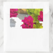 Sticker Rectangulaire Fleur florale rose assez foncée Geranium (Sac)